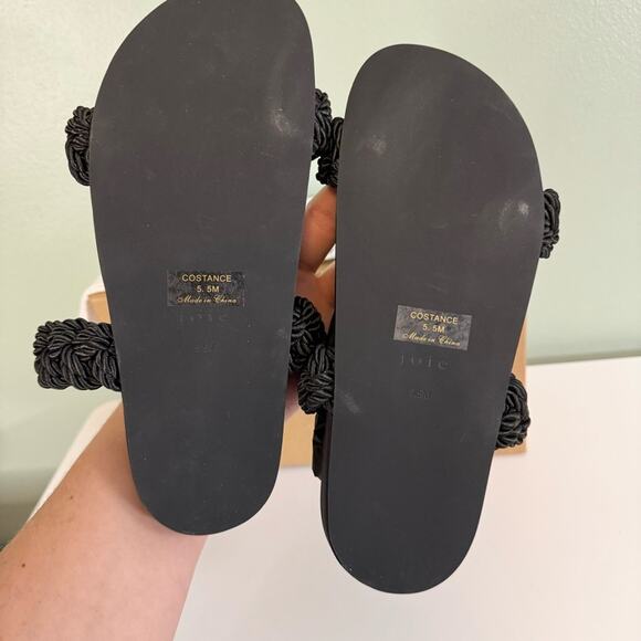 Joie Constance Women’s Black Corded Braided Slip In Summer Sandal Size 5.5 NIB - Picture 8 of 11